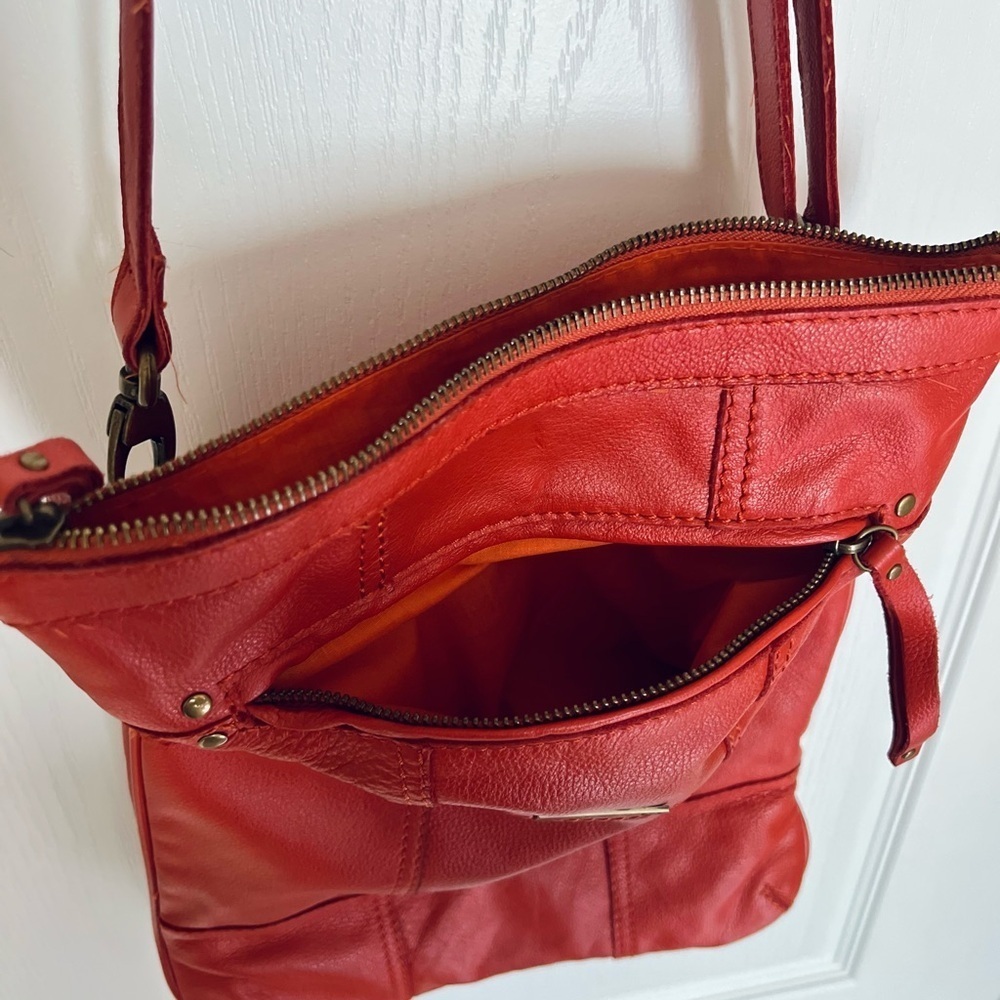 Joe's Jeans Retro Boho Burnt Orange Slouchy Crossbody Bag - Picture 9 of 12